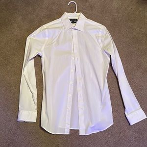 White Express Dress Shirt. Extra Slim